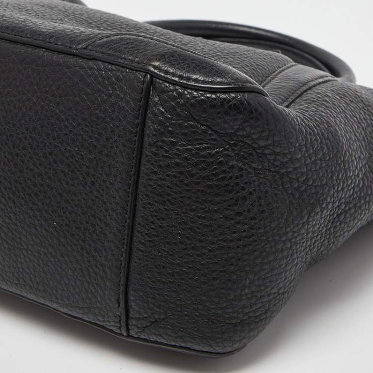 مملوكة مسبقًا Tory Burch Black Leather Double Pocket Satchel 