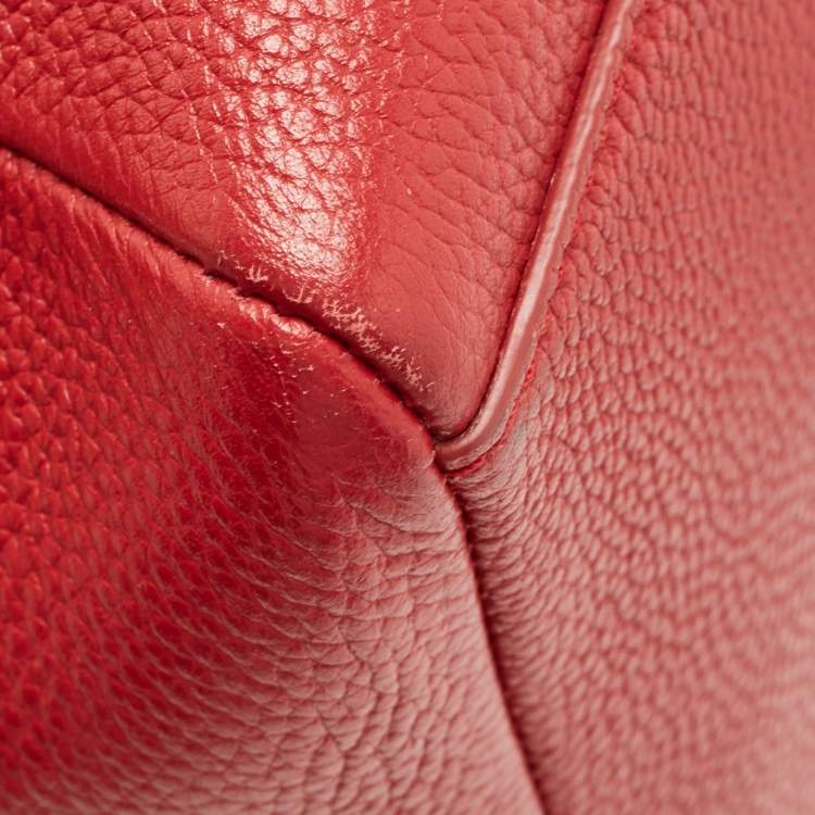 Pre Owned Tory Burch Red Leather Chelsea Flap Shoulder Bag