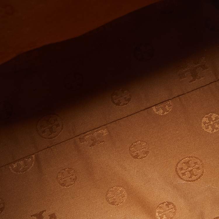Pre Owned Tory Burch Brown Leather Brody Backpack
