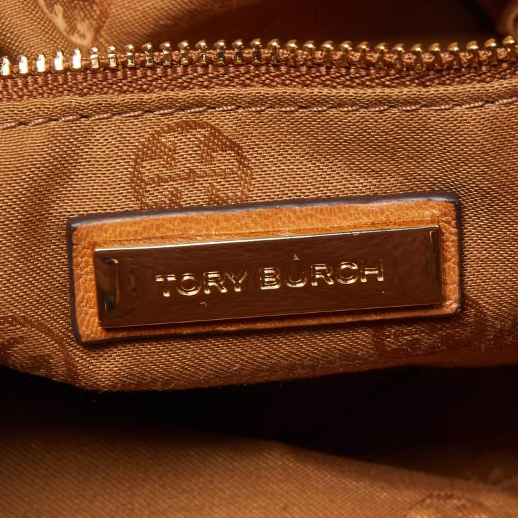 Pre Owned Tory Burch Brown Leather Brody Backpack