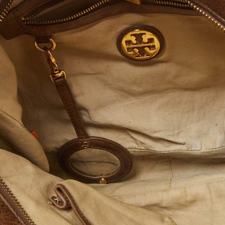 Pre Owned Tory Burch Brown Leather Satchel 