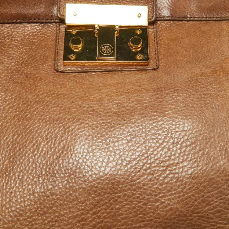 Pre Owned Tory Burch Brown Leather Satchel 