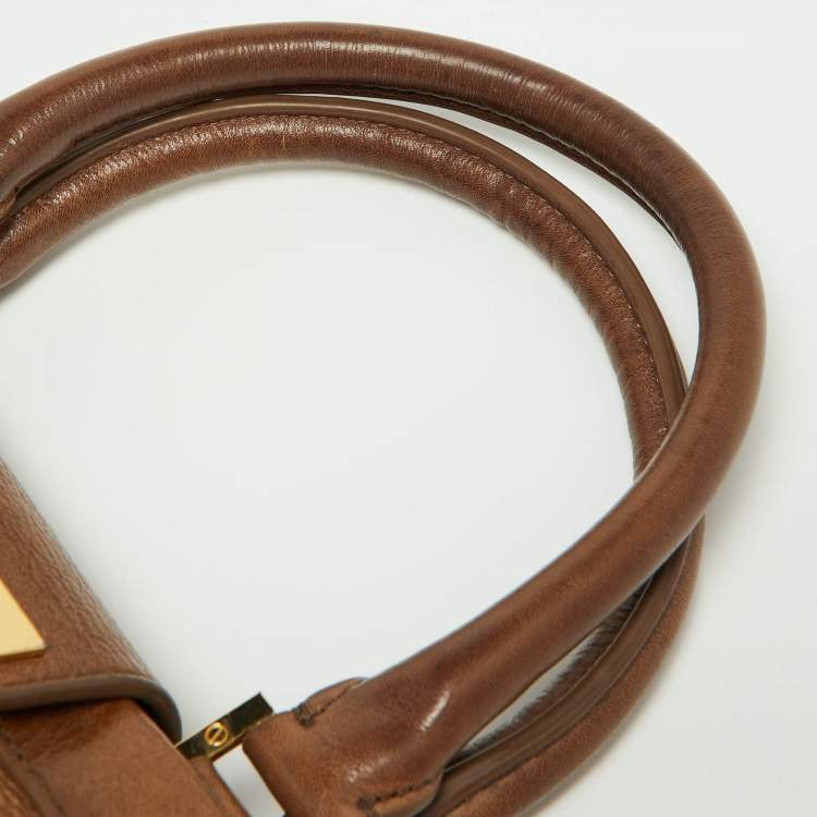 Pre Owned Tory Burch Brown Leather Satchel 