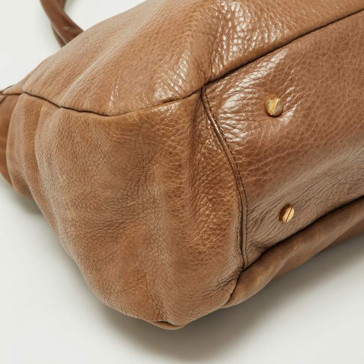 Pre Owned Tory Burch Brown Leather Satchel 