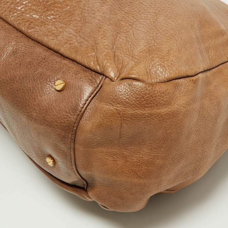 Pre Owned Tory Burch Brown Leather Satchel 