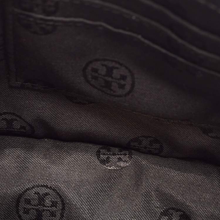 Pre Owned Tory Burch Black Leather Kira Envelope Flap Chain Bag
