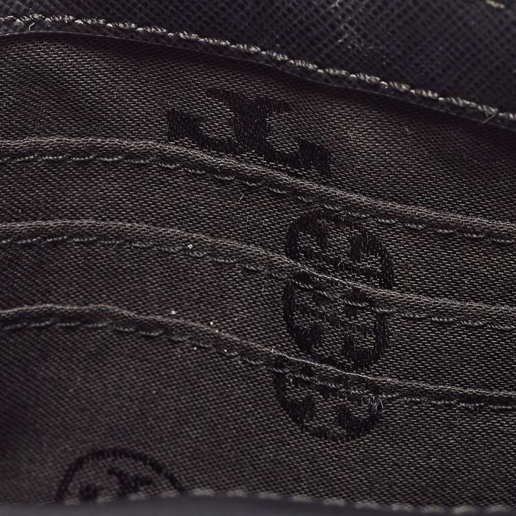 Pre Owned Tory Burch Black Leather Kira Envelope Flap Chain Bag