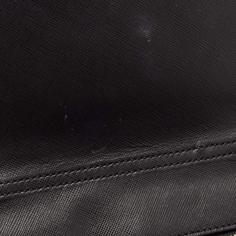 Pre Owned Tory Burch Black Leather Kira Envelope Flap Chain Bag
