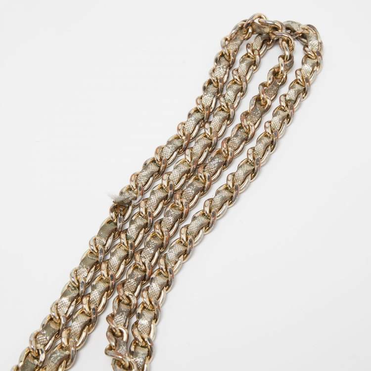 Pre Owned Tory Burch Silver Saffiano Leather Robinson Flap Shoulder Bag 