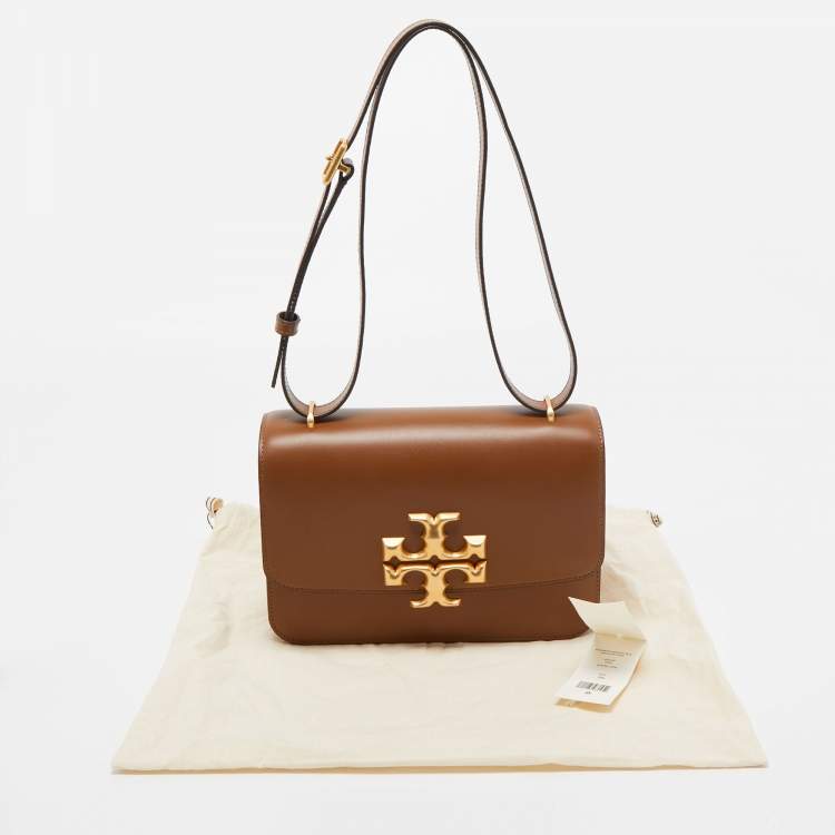 Pre Owned Tory Burch Brown Leather Eleanor Shoulder Bag