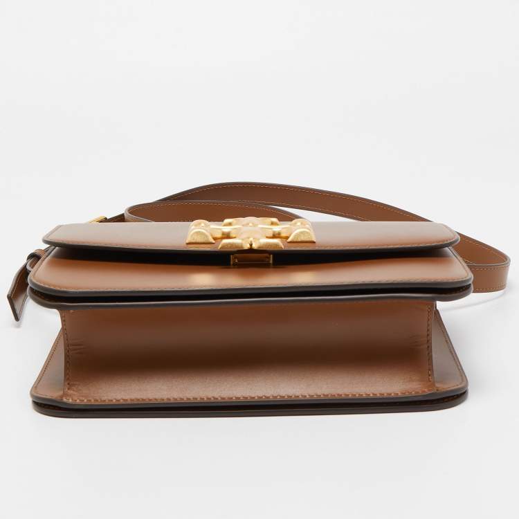 Pre Owned Tory Burch Brown Leather Eleanor Shoulder Bag