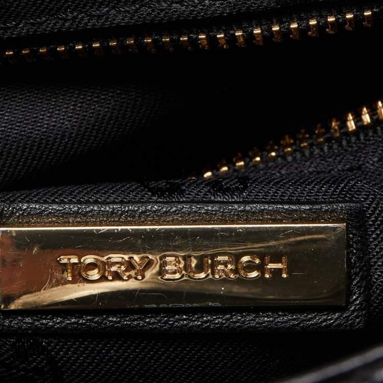 Pre Owned Tory Burch Black Leather Fleming Convertible Shoulder Bag