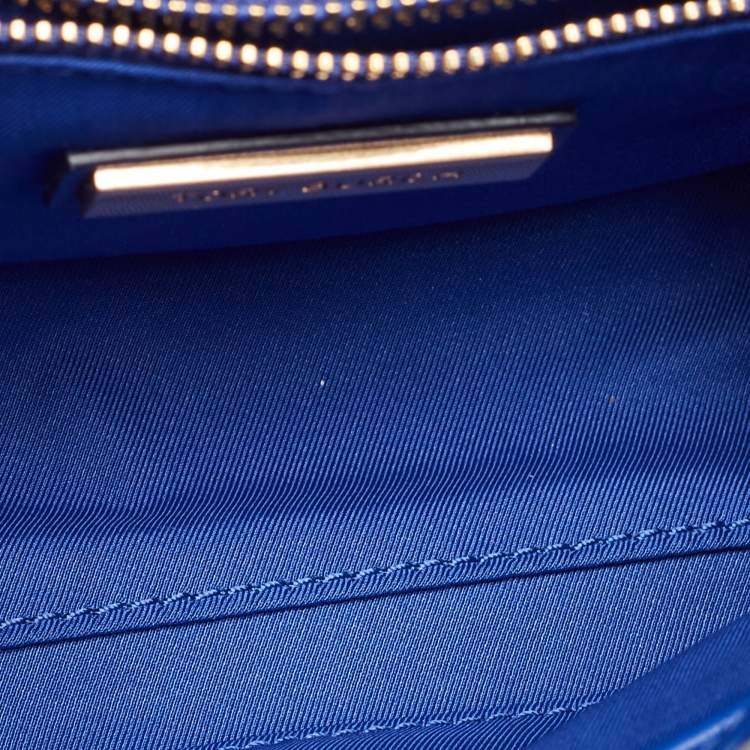 مملوكة مسبقًا Tory Burch Blue Leather Small Fleming Shoulder Bag