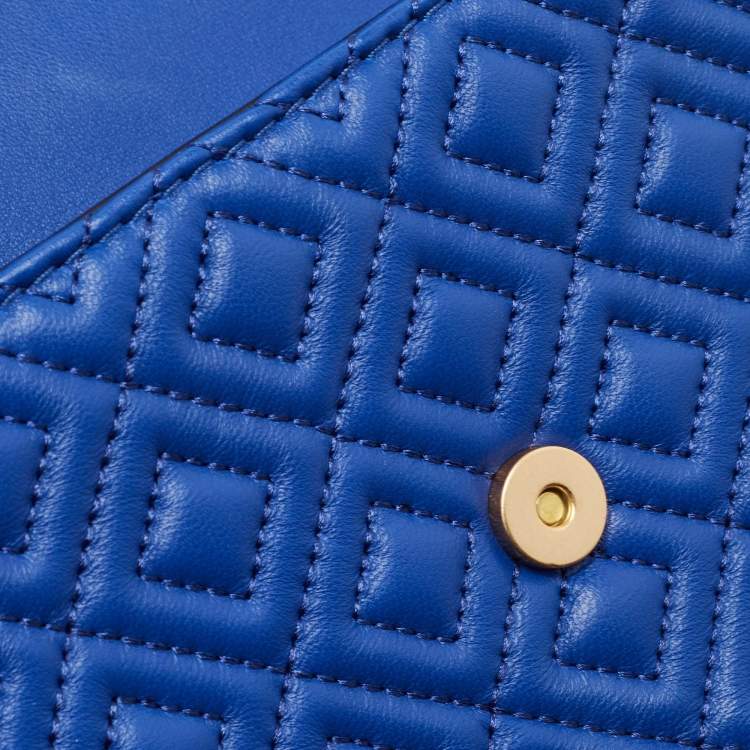 مملوكة مسبقًا Tory Burch Blue Leather Small Fleming Shoulder Bag