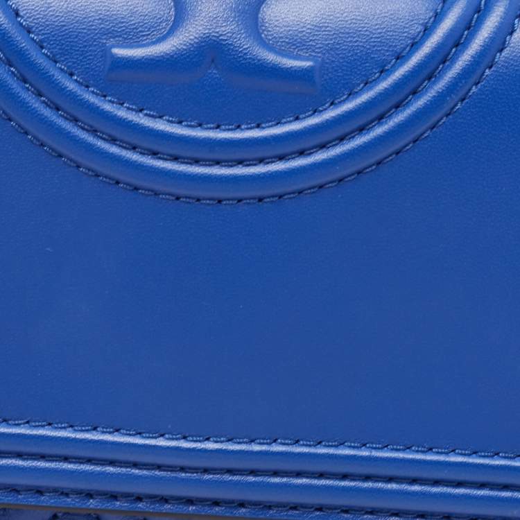مملوكة مسبقًا Tory Burch Blue Leather Small Fleming Shoulder Bag