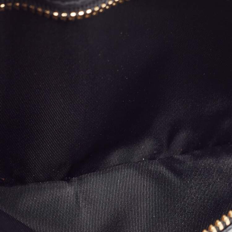 Pre Owned Tory Burch Black Leather Robinson Chain Clutch Bag