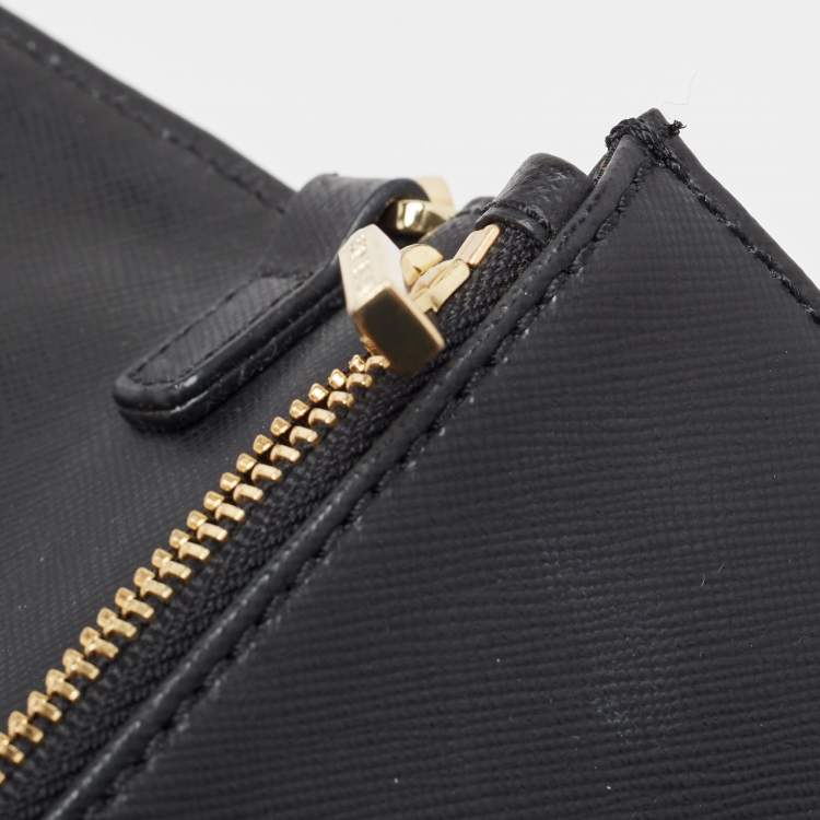 Pre Owned Tory Burch Black Leather Robinson Chain Clutch Bag