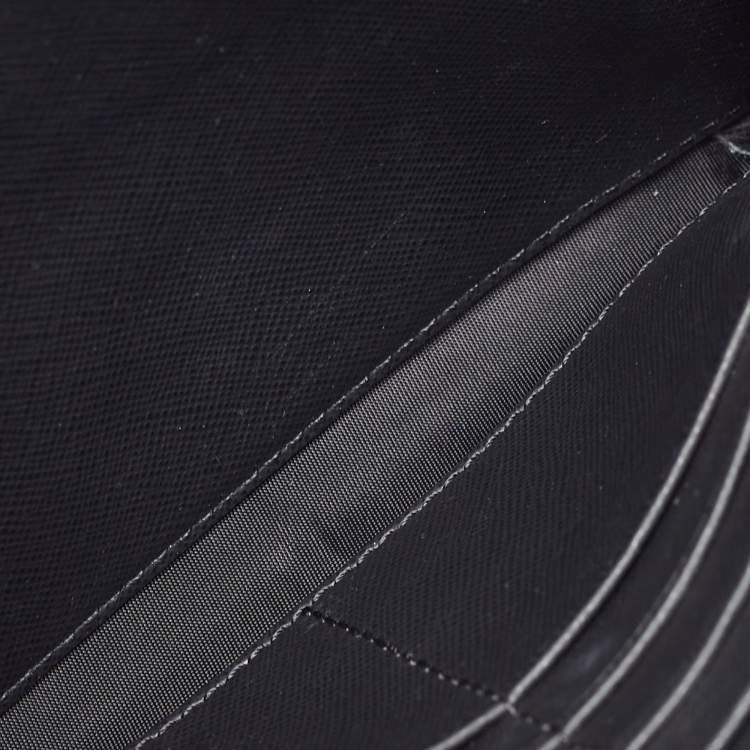 Pre Owned Tory Burch Black Leather Robinson Chain Clutch Bag