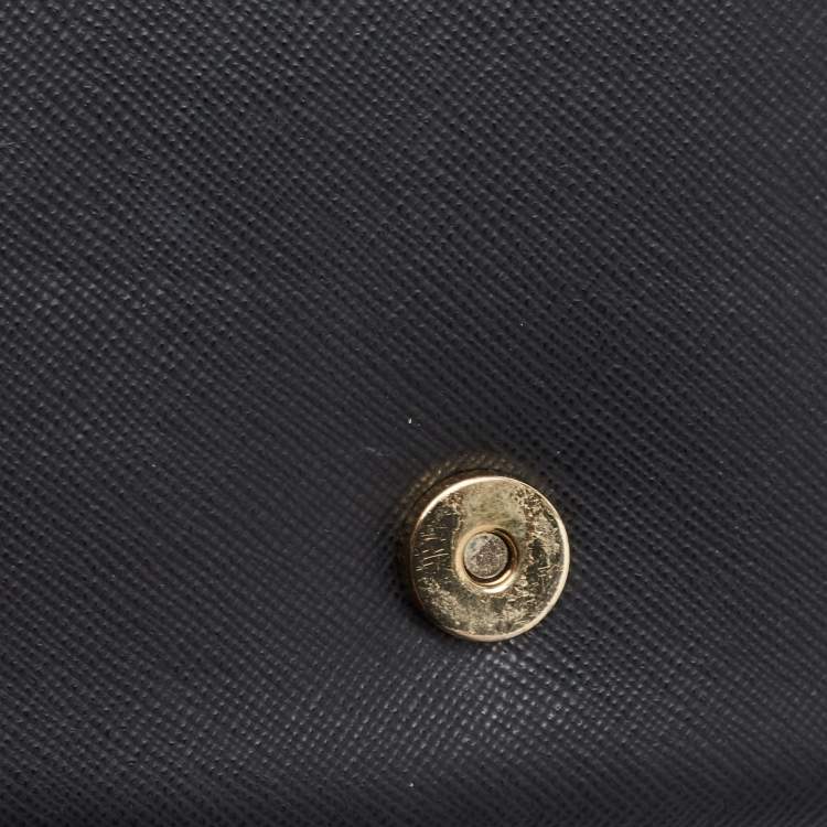 Pre Owned Tory Burch Black Leather Robinson Chain Clutch Bag