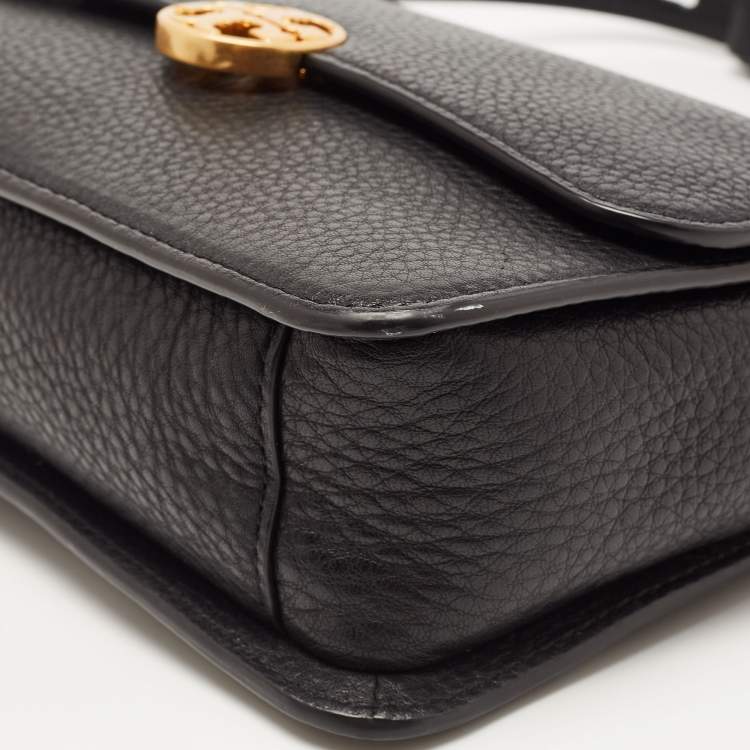 Pre Owned Tory Burch Black Leather Chelsea Crossbody Bag