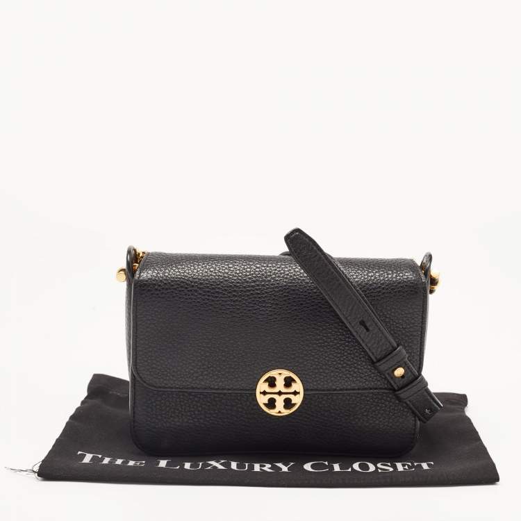 Pre Owned Tory Burch Black Leather Chelsea Crossbody Bag