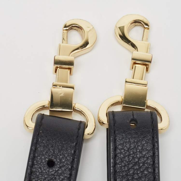 Pre Owned Tory Burch Black Leather Amanda Foldover Crossbody Bag