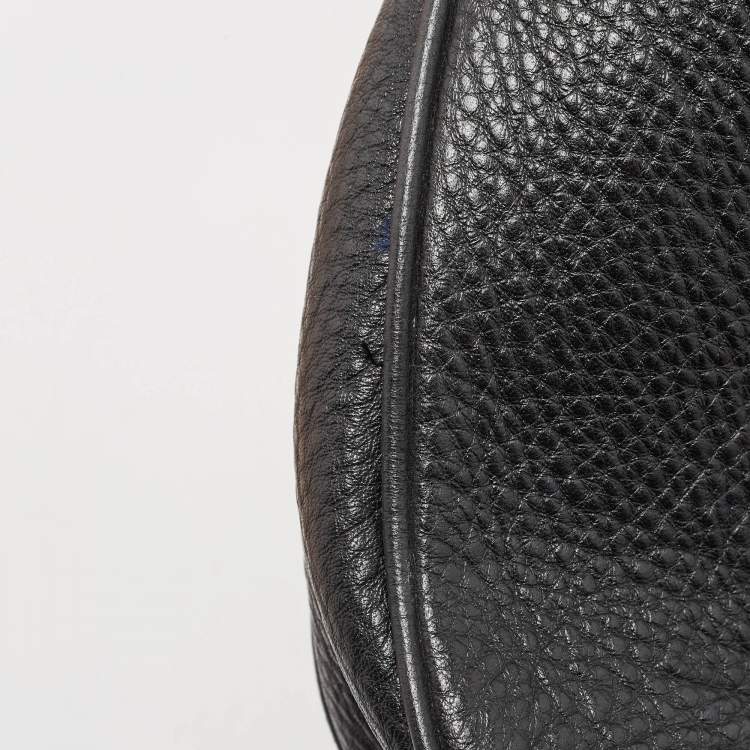 Pre Owned Tory Burch Black Leather Amanda Foldover Crossbody Bag