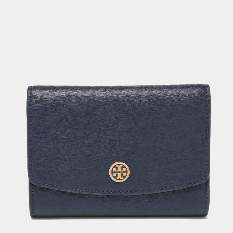 Tory Burch Light Blue Saffiano Leather Robinson Wallet On Chain Tory Burch