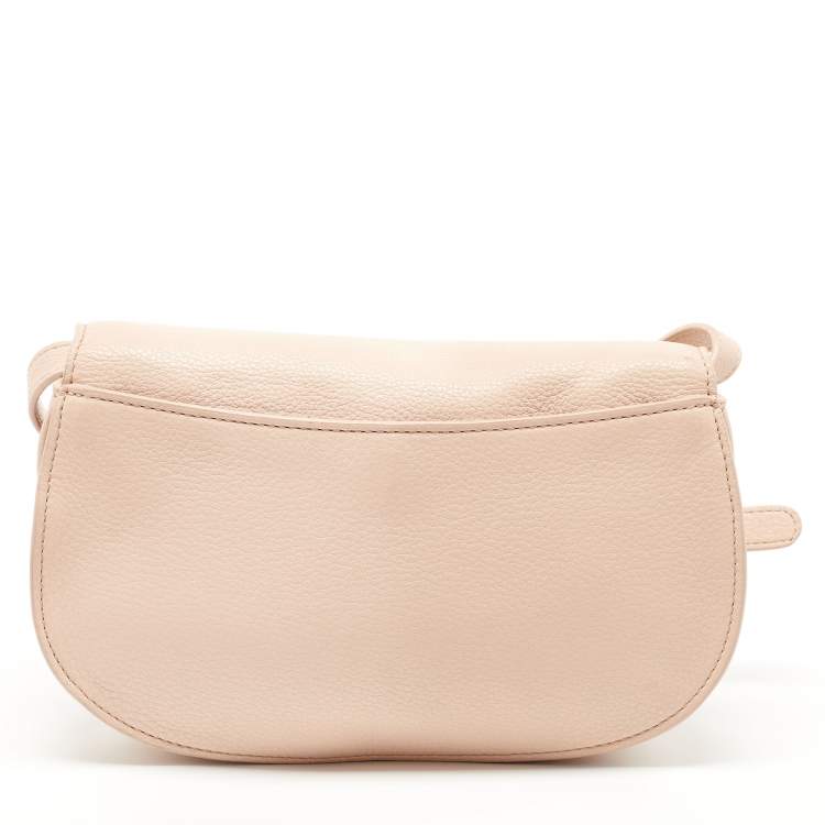 Pre Owned Tory Burch Pink Leather Britten Crossbody Bag