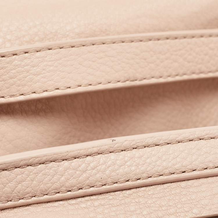 Pre Owned Tory Burch Pink Leather Britten Crossbody Bag