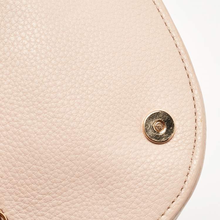 Pre Owned Tory Burch Pink Leather Britten Crossbody Bag