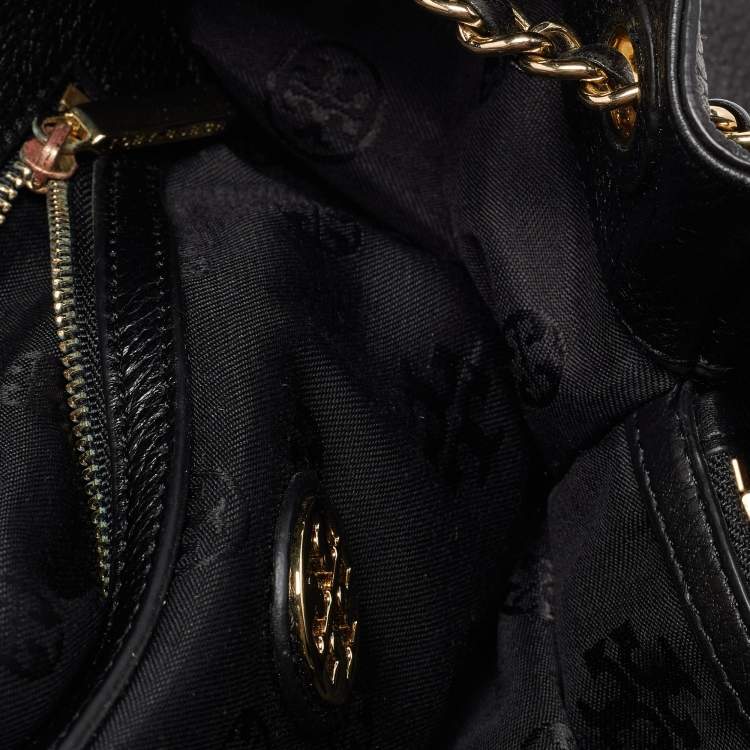 Pre Owned Tory Burch Black Leather Thea Chain Shoulder Bag