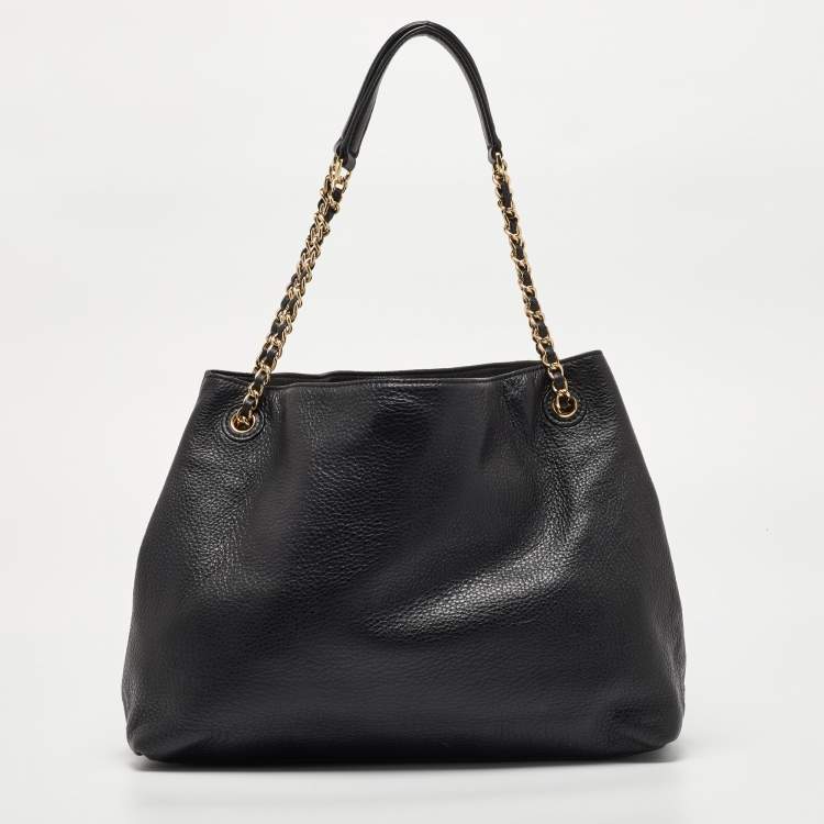 Pre Owned Tory Burch Black Leather Thea Chain Shoulder Bag