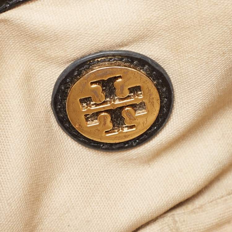 Pre Owned Tory Burch Black Saffiano Patent Leather Robinson Shoulder Bag