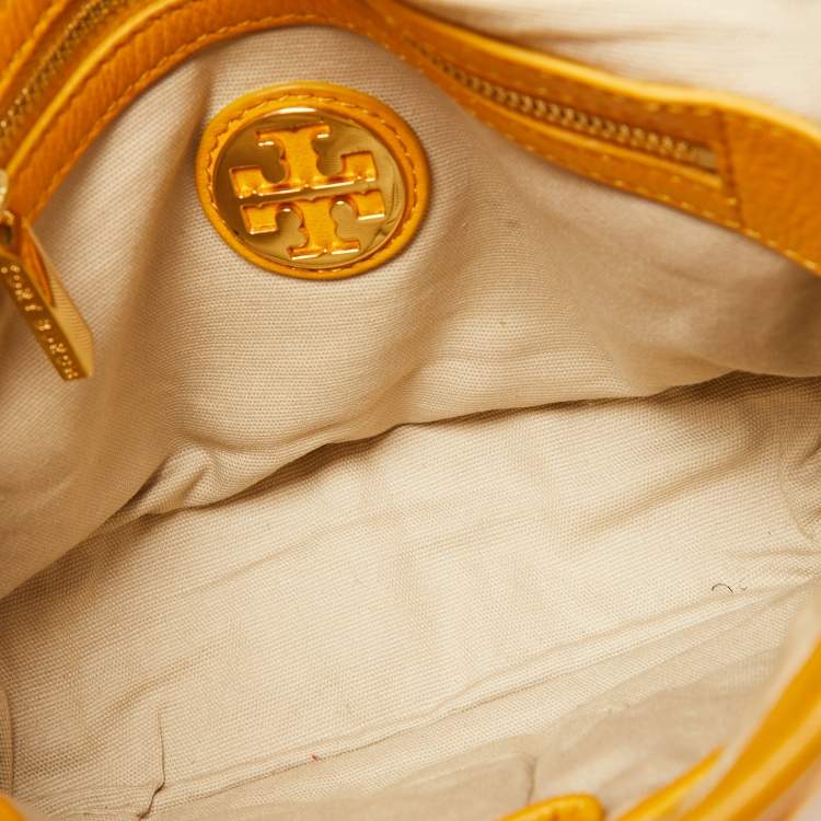 Pre Owned Tory Burch Mustard Leather Amanda Shoulder Bag