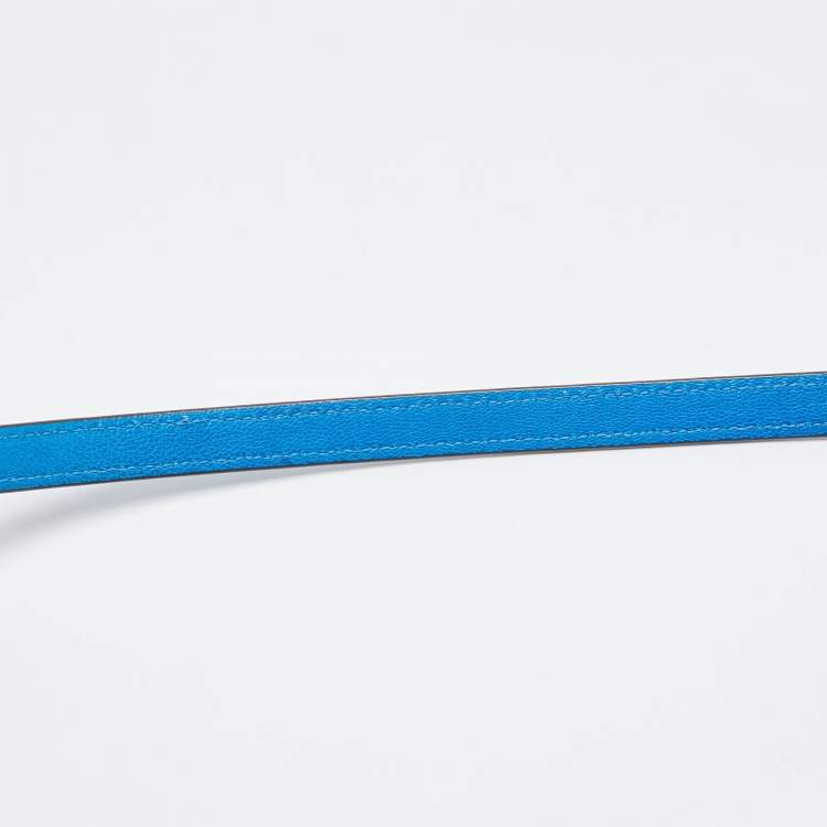 Pre Owned Tory Burch Blue Leather Fleming Shoulder Bag