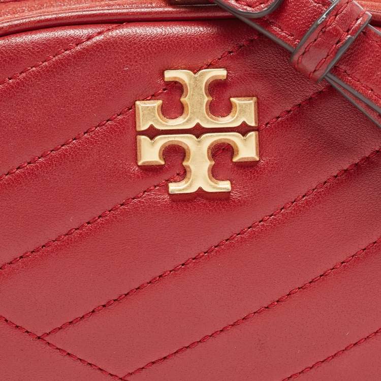 Pre Owned Tory Burch Red Leather Kira Camera Crossbody Bag