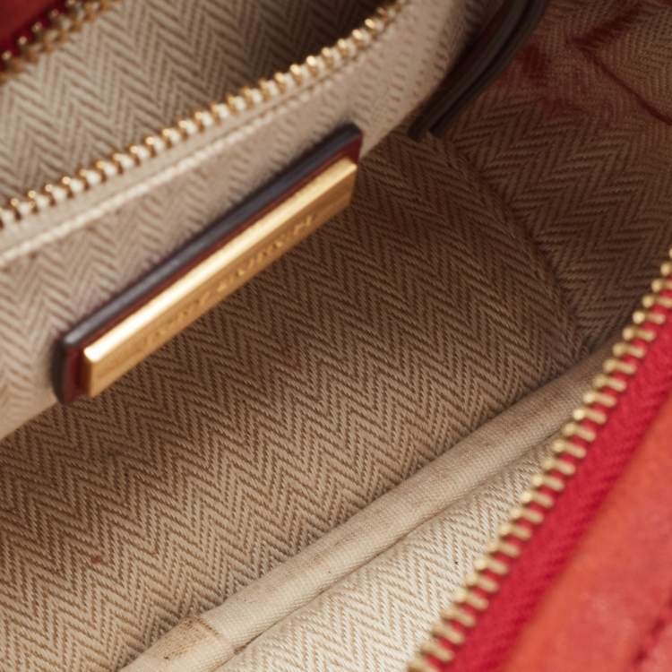Pre Owned Tory Burch Red Leather Kira Camera Crossbody Bag