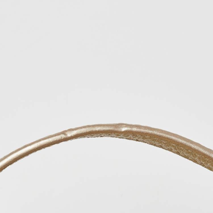 Pre Owned Tory Burch Gold Leather Britten Crossbody Bag