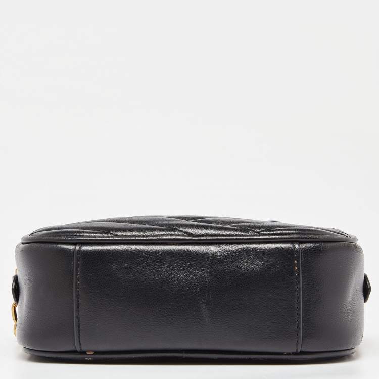 Pre Owned Tory Burch Black Leather Kira Camera Crossbody Bag
