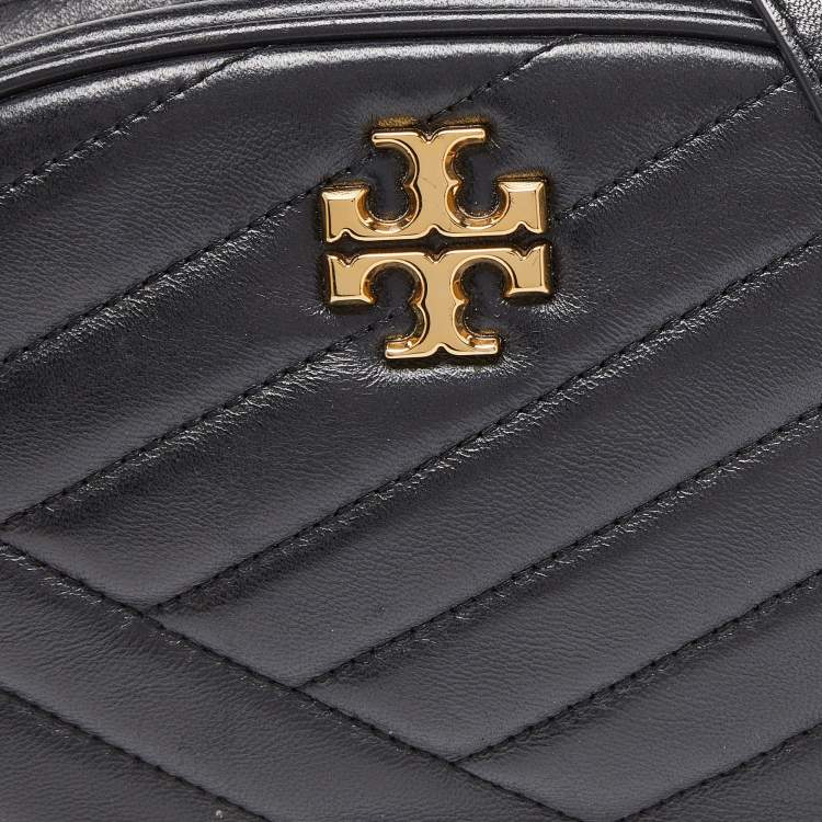 Pre Owned Tory Burch Black Leather Kira Camera Crossbody Bag