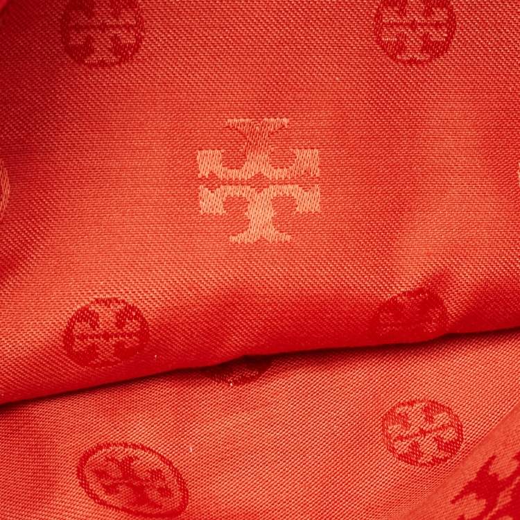 Pre Owned Tory Burch Red Studded Leather Crossbody Bag