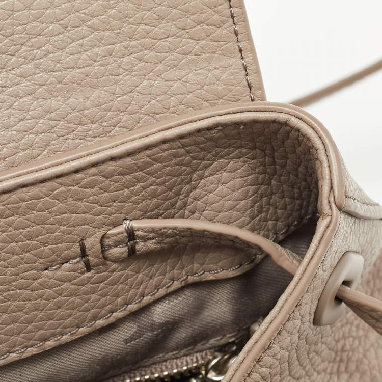 Pre Owned  Tory Burch Grey Leather Tassel Backpack