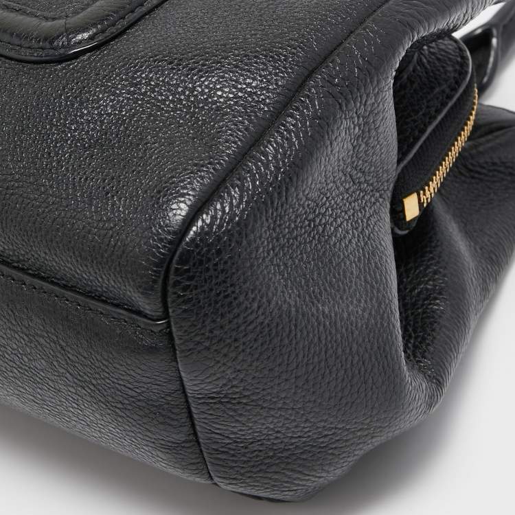 Pre Owned Tory Burch Black Leather Amanda Tote