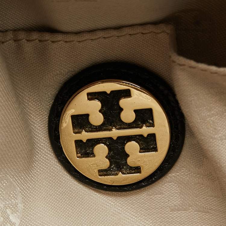 Pre Owned Tory Burch Black Leather Amanda Tote