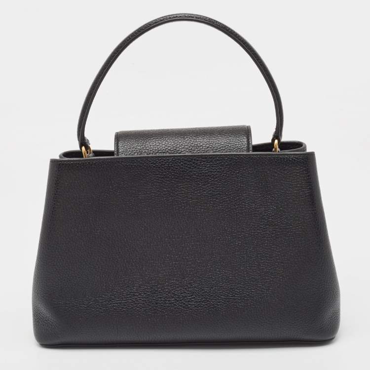 Pre Owned Tory Burch Black Leather Small Britten Satchel