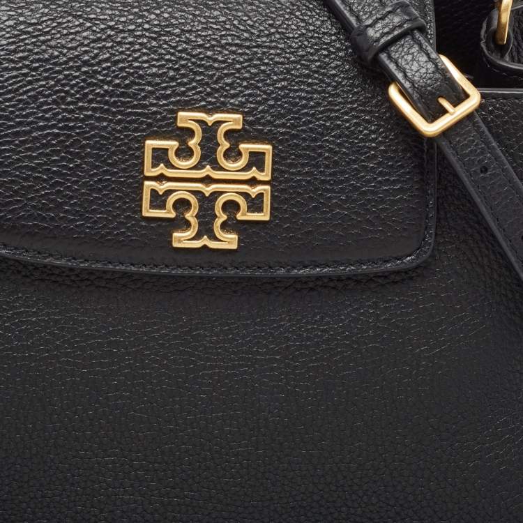 Pre Owned Tory Burch Black Leather Small Britten Satchel