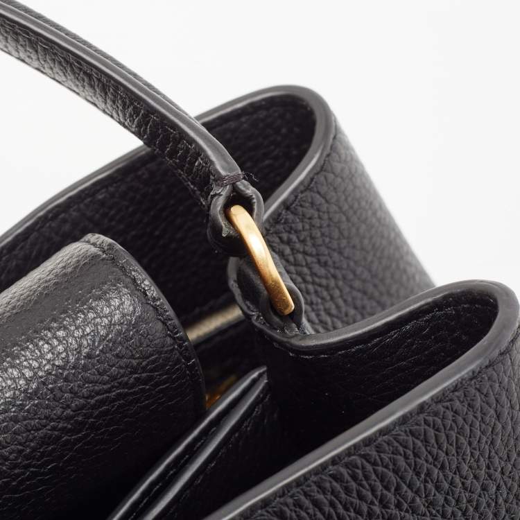 Pre Owned Tory Burch Black Leather Small Britten Satchel