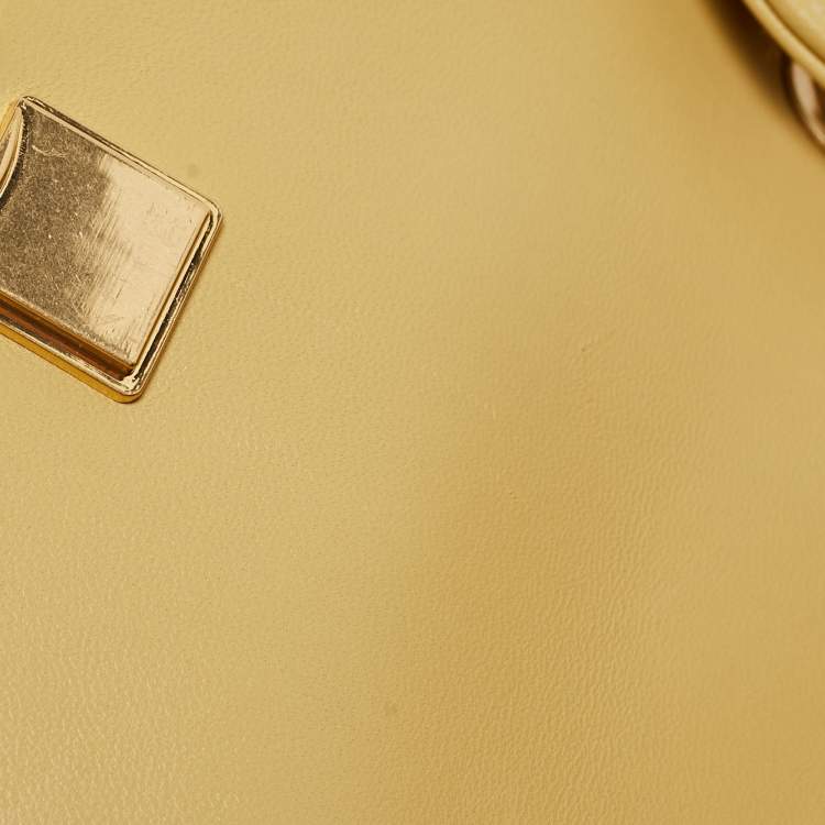 مملوكة مسبقًا Tory Burch Yellow Quilted Leather Small Fleming Shoulder Bag