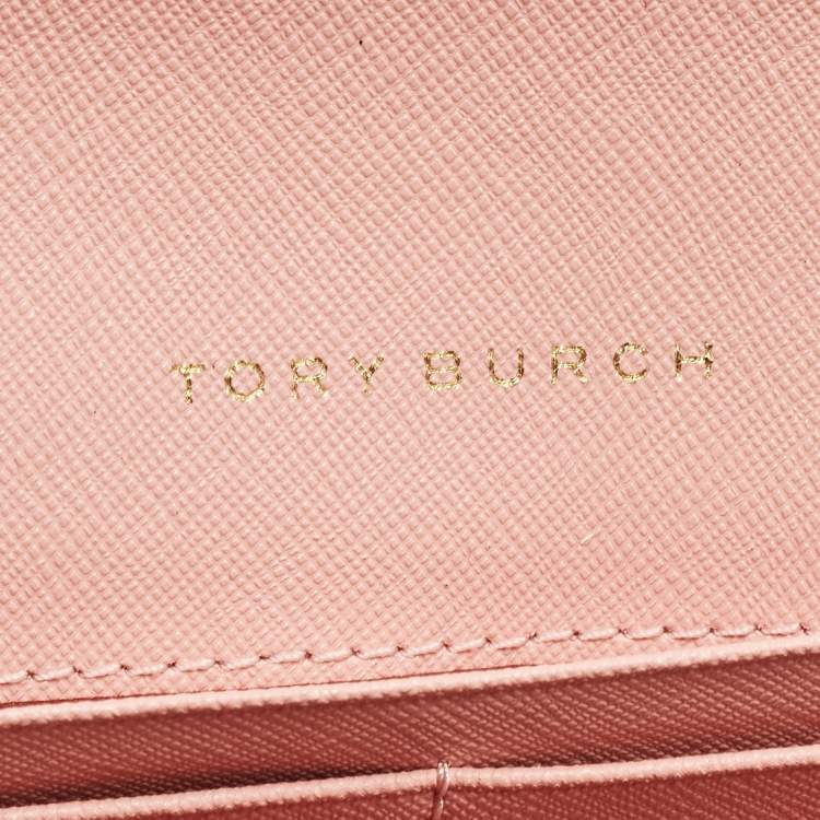Pre Owned Tory Burch Light Pink Leather Robinson Chain Clutch 